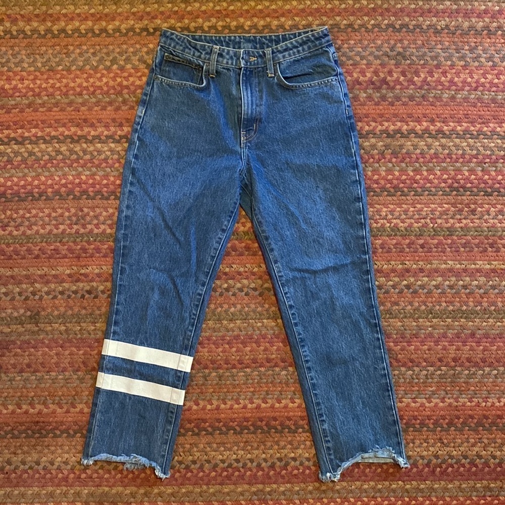 CARMAR LA REFLECTIVE STRIPE SAFETY CUTOFF JEANS